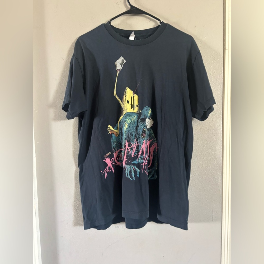FRIENDS Black Graphic Tee with Silver Accents